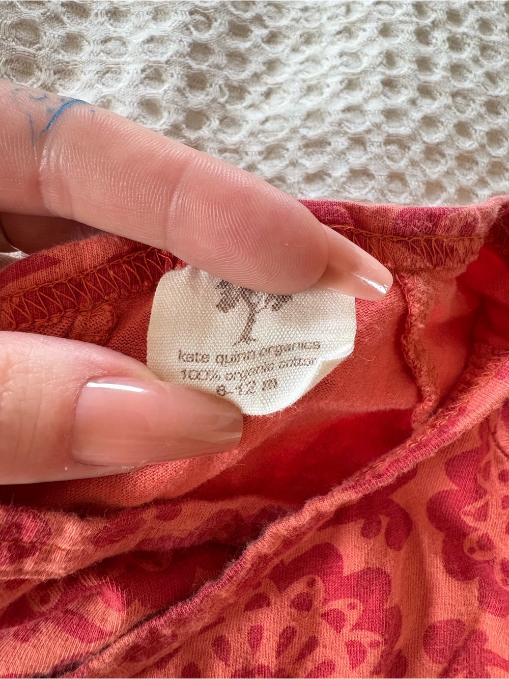 Kate Quinn Baby Unisex Bohemian Print Rusty Orange Long Slv Bodysuit Size 6-12m - Picture 6 of 10